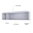 Armário Aéreo Com Nicho E Porta Basculante 35x135x35cm Branco