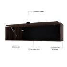 Armário Aéreo Com Nicho E Porta Basculante 35x135x35cm Nogal/