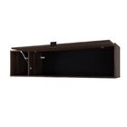 Armário Aéreo Com Nicho E Porta Basculante 35x135x35cm Nogal/