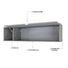 Armário Aéreo Com Nicho E Porta Basculante 35x135x35cm Snow/b