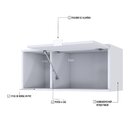 Armário Aéreo Com Nicho E Porta Basculante 35x80x35cm Branco