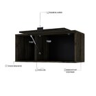 Armário Aéreo Com Nicho E Porta Basculante 35x80x35cm Carvalh