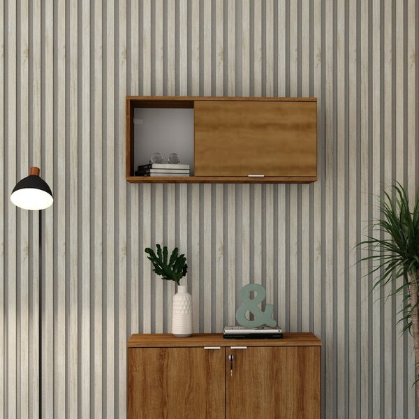 Armário Aéreo Com Nicho E Porta Basculante 35x80x35cm Lamina