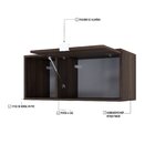 Armário Aéreo Com Nicho E Porta Basculante 35x80x35cm Nogal/b