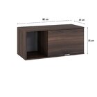 Armário Aéreo Com Nicho E Porta Basculante 35x80x35cm Nogal/b