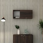 Armário Aéreo Com Nicho E Porta Basculante 35x80x35cm Nogal/b