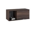 Armário Aéreo Com Nicho E Porta Basculante 35x80x35cm Nogal/b