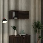 Armário Aéreo Com Nicho E Porta Basculante 35x80x35cm Nogal/b