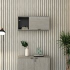 Armário Aéreo Com Nicho E Porta Basculante 35x80x35cm Snow/pr