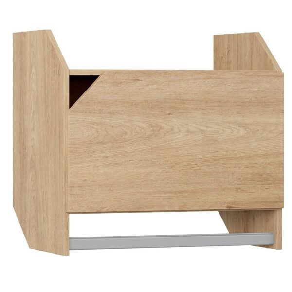 Armário Aéreo Com Porta E Cabideiro Soul Carvalho Mel - Be Mo