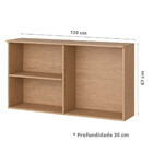 Armário Aéreo Com Vidro 2 Portas 120cm Juliana Aramóveis