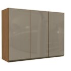 Armário Aéreo Com Vidro 3 Portas 120cm Maxxi Canela