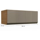 Armário Aéreo Com Vidro Basculante 80cm Maxxi Canela