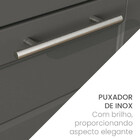 Armário Aéreo Com Vidro Fettuccini 2 Pt Branco E Cinza