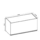 Armário Aéreo Conecta 1 Pt Ébano E Off White 70 Cm