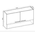 Armário Aéreo Conecta 2 Pt Ébano E Alecrim