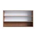 Armário Aéreo Conecta 2 Pt Ébano E Off White 120 Cm