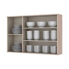 Armário Aéreo Connect C80 3 Portas 120cm Com Vidro Henn