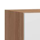 Armário Aéreo Cook 1 Pt Madeira E Branco 70 Cm