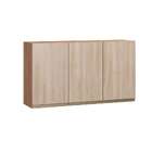 Armário Aéreo Cook L 3 Pt Madeira E Aveiro 120 Cm