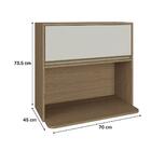 Armario Aereo Cozinha 100% Mdf 1 Porta Basculante E Nicho Mic