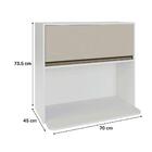 Armario Aereo Cozinha 100% Mdf 1 Porta Basculante E Nicho Mic