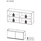 Armário Aéreo Cozinha 120 Cm 2 Portas Veneza Gb Multimóveis P