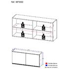 Armário Aéreo Cozinha 120 Cm 2 Portas Veneza Multimóveis Mp36