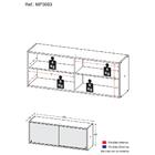 Armário Aéreo Cozinha 120 Cm 2 Portas Vidro Veneza Gb Multimó