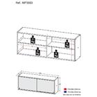 Armário Aéreo Cozinha 120 Cm 2 Portas Vidro Veneza Gb Multimó