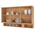 Armário Aéreo Cozinha 120 Cm 3 Portas 1 Prateleira Com Vidro