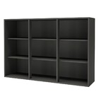 Armário Aéreo Cozinha 120 Cm 3 Portas 2 Prateleiras Chumbo -