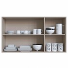 Armário Aéreo Cozinha 120 Cm 3 Portas 2 Prateleiras Fumê - Qu