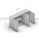 Armário Aéreo Cozinha 120 Cm Amara 3 Portas Branco/creme - Po