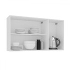 Armário Aéreo Cozinha 120 Cm Amara 3 Portas Branco/creme - Po