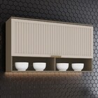 Armário Aéreo Cozinha 120 Cm Connect 1 Porta Ripado Duna/cris