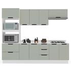 Armário Aéreo Cozinha 120 Cm Meena 3 Portas Branco/verde - Po