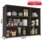Armário Aéreo Cozinha 120 Cm Nox 3 Portas Onix/steel - Kappes
