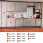 Armário Aéreo Cozinha 120 Cm Nox 3 Portas Onix/steel - Kappes