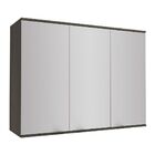 Armário Aéreo Cozinha 120 Cm Nox 3 Portas Onix/steel - Kappes