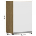 Armário Aéreo Cozinha 1 Porta 1 Prateleira Avelã/branco Tx 45