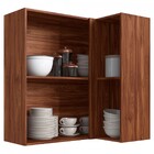 Armário Aéreo Cozinha 1 Porta 2 Prateleiras Wengue Co14101 -