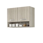 Armario Aereo Cozinha 2 Portas 0,80 Cm Com Nicho Alice Hr Móv