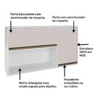 Armario Aereo Cozinha 2 Portas 120 Cm 1 Porta De Abrir 1 Port