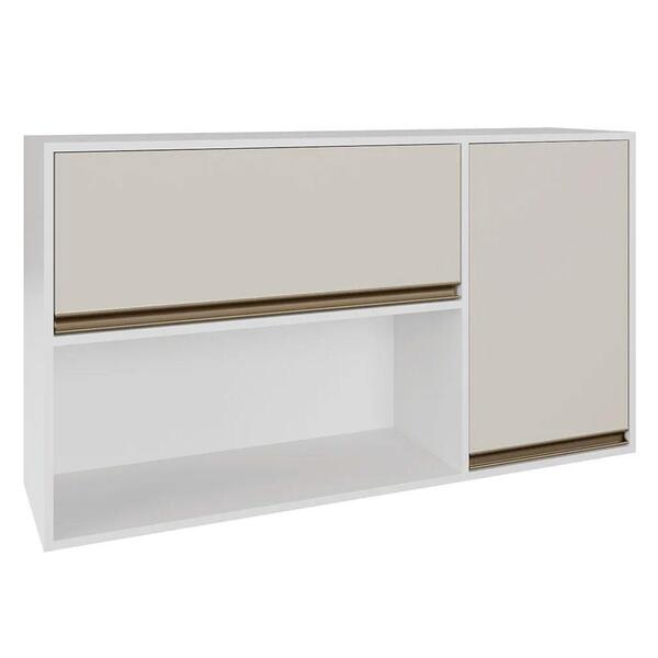 Armario Aereo Cozinha 2 Portas 120 Cm 1 Porta De Abrir 1 Port