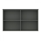 Armário Aéreo Cozinha 2 Portas 2 Prateleiras Ph3076 Grafite -