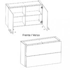 Armário Aéreo Cozinha 2 Portas 2 Prateleiras Ph3076 Grafite -