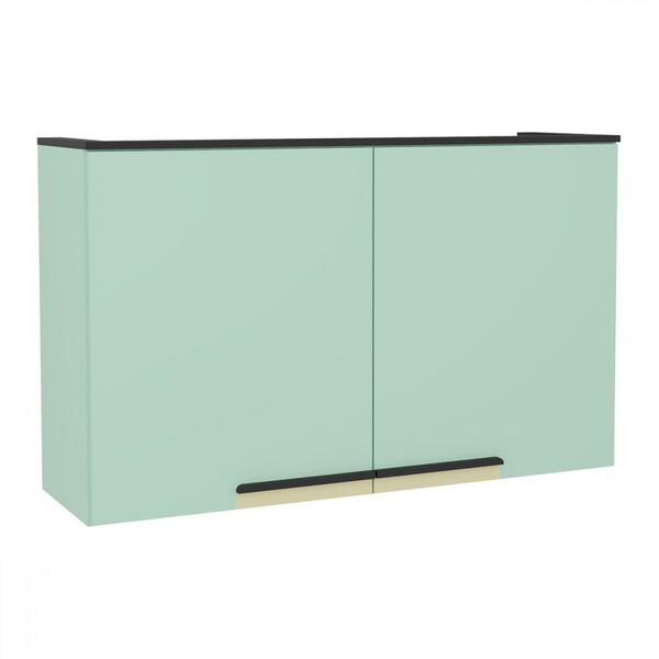 Armário Aéreo Cozinha 2 Portas 2 Prateleiras Ph3076 Verde Bal