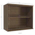 Armário Aéreo Cozinha 2 Portas 8mm Po019 Jacarandá/preto Fosc