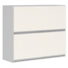 Armário Aéreo Cozinha 2 Portas Basculante 100% Mdf Branco/ Of